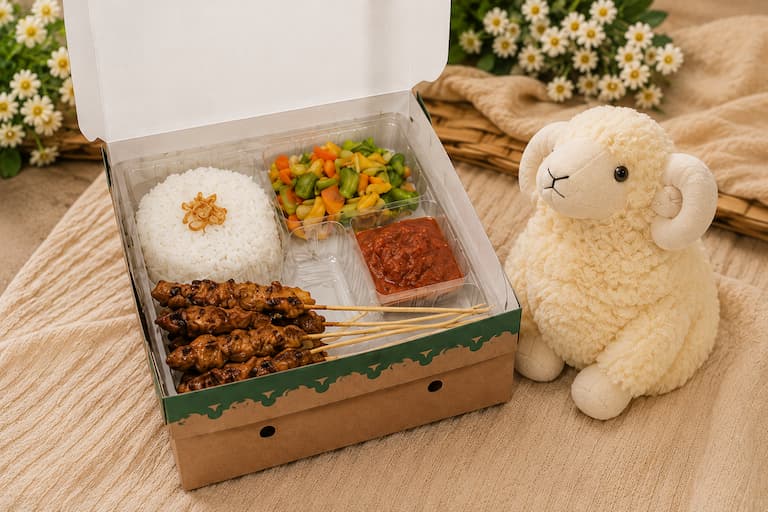 Nasi Box Lengkap & Souvenir Boneka